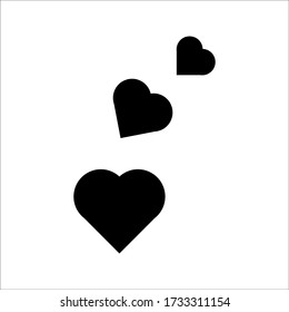 Romantic Heart Icon vector flat design in trendy style for Marriage Celebration