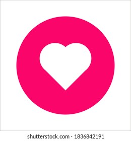 Romantic Heart Icon vector flat design in trendy style for Marriage Celebration.eps 10