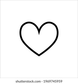 Romantic Heart Icon vector flat design in trendy style for Marriage Celebration on white background