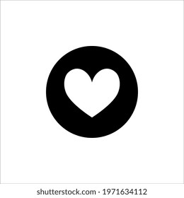 Romantic Heart Icon vector flat design in trendy style for Marriage Celebration on white background