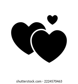 Diseño plano de vectores de ícono cardíaco romántico en estilo de moda para la celebración del matrimonio