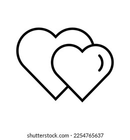 Romantic Heart Icon vector flat design on white background