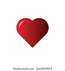 Romantic Heart Icon vector flat design in trendy style for Marriage Celebration