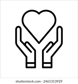 Romántico Corazón Icono Diseño plano de Vector en estilo de moda para la celebración del matrimonio.