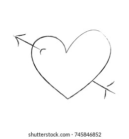 romantic heart love arrow cupid valentine symbol
