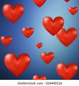 Romantic heart seamless pattern
