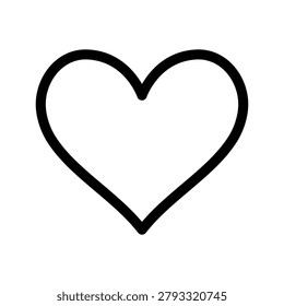 A romantic heart shape illustration represents love interest in a simple graphic.