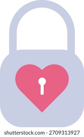 Una romántica cerradura en forma de corazón que simboliza el amor eterno, perfecto para tarjetas de San Valentín, regalos