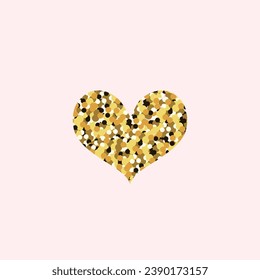  Romantic heart with sparkles. Frame in the shape of a heart on a pink background. Valentine's Day.