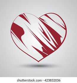 Romantic heart. Vector Love Heart