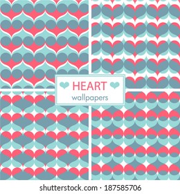 romantic heart wallpaper set