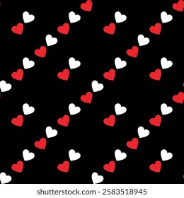 Romantic Hearts modern seamless pattern vector concept background for love and relationship