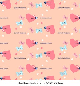Romantic hearts pattern. 
