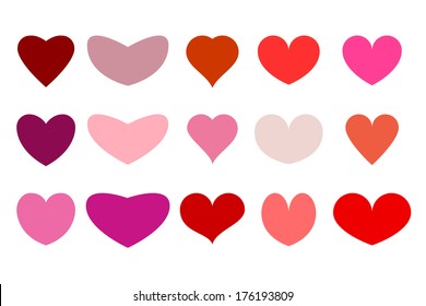Romantic hearts for your design