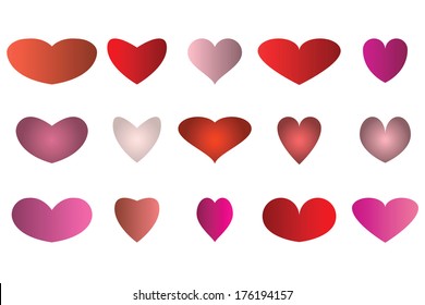 Romantic hearts for your design