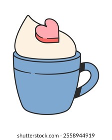 Romantic hot coffee cup design