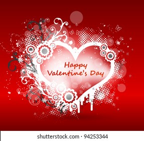 romantic illustration with hearts
