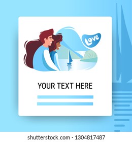 Romantic illustration. Love, love story, relationship. Vector design concept for Valentines Day and other users.