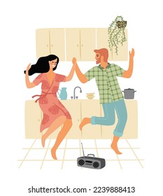 Romantic illustration with man and woman. Love, love story, relationship. Isolated vector design concept for Valentines Day and other use.