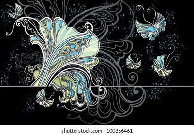 Romantic illustration of moths.
