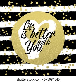 Romantic illustration. Typography postcard or poster graphic design lettering element. Hand written vector style happy valentines day sign.