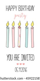 Romantic Invitation announcement or congratulation card