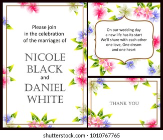 Romantic invitation. Wedding, marriage, bridal, birthday, Valentine's day.