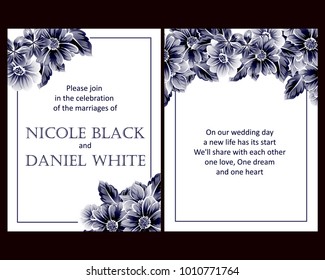 Romantic invitation. Wedding, marriage, bridal, birthday, Valentine's day.