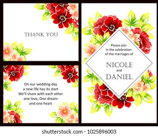 Romantic invitation. Wedding, marriage, bridal, birthday, Valentine's day.