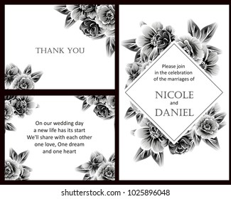 Romantic invitation. Wedding, marriage, bridal, birthday, Valentine's day.