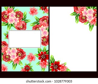 Romantic invitation. Wedding, marriage, bridal, birthday, Valentine's day.