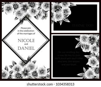 Romantic invitation. Wedding, marriage, bridal, birthday, Valentine's day.