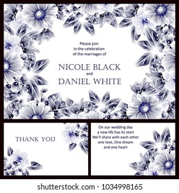 Romantic invitation. Wedding, marriage, bridal, birthday, Valentine's day.