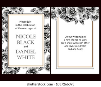 Romantic invitation. Wedding, marriage, bridal, birthday, Valentine's day.