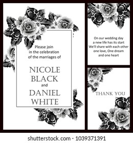 Romantic invitation. Wedding, marriage, bridal, birthday, Valentine's day.