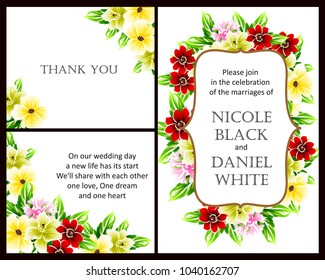 Romantic invitation. Wedding, marriage, bridal, birthday, Valentine's day.