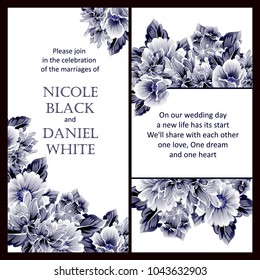 Romantic invitation. Wedding, marriage, bridal, birthday, Valentine's day.