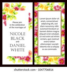Romantic invitation. Wedding, marriage, bridal, birthday, Valentine's day.