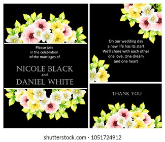 Romantic invitation. Wedding, marriage, bridal, birthday, Valentine's day.