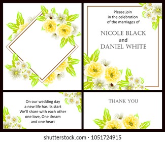 Romantic invitation. Wedding, marriage, bridal, birthday, Valentine's day.