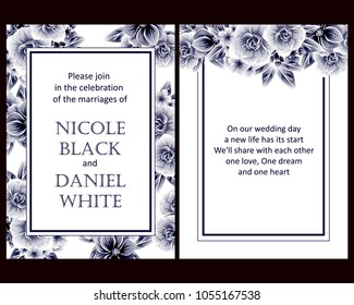 Romantic invitation. Wedding, marriage, bridal, birthday, Valentine's day.