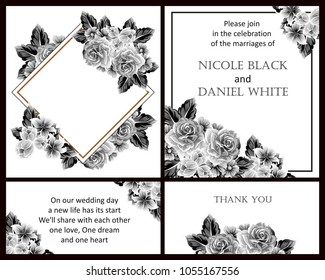 Romantic invitation. Wedding, marriage, bridal, birthday, Valentine's day.
