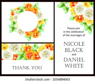 Romantic invitation. Wedding, marriage, bridal, birthday, Valentine's day.