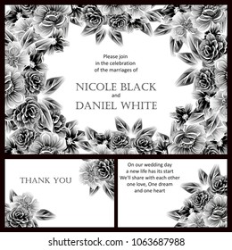 Romantic invitation. Wedding, marriage, bridal, birthday, Valentine's day.