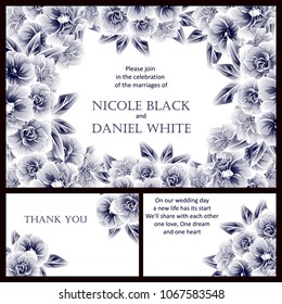 Romantic invitation. Wedding, marriage, bridal, birthday, Valentine's day.