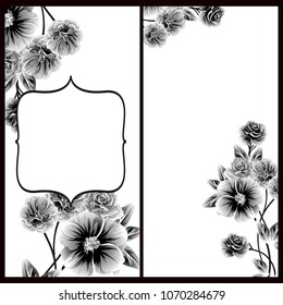 Romantic invitation. Wedding, marriage, bridal, birthday, Valentine's day.