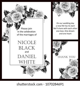 Romantic invitation. Wedding, marriage, bridal, birthday, Valentine's day.