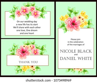 Romantic invitation. Wedding, marriage, bridal, birthday, Valentine's day.