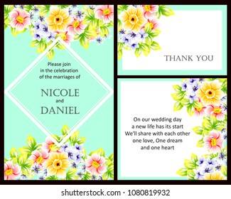 Romantic invitation. Wedding, marriage, bridal, birthday, Valentine's day.