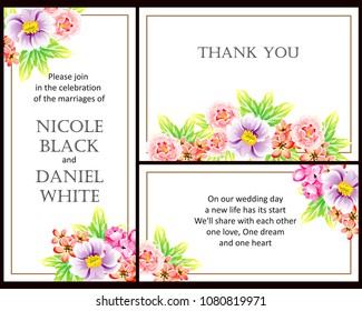 Romantic invitation. Wedding, marriage, bridal, birthday, Valentine's day.